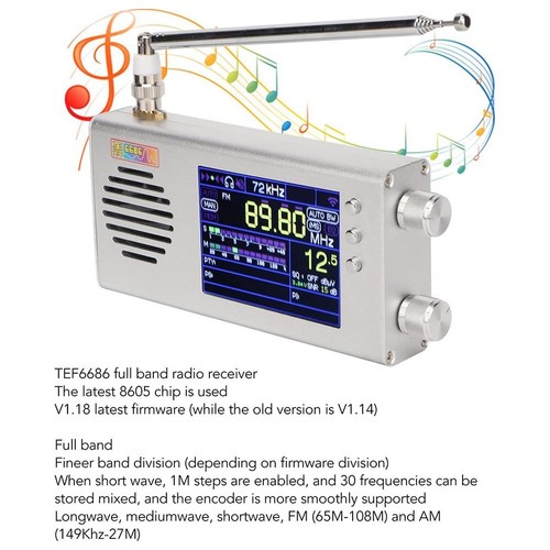 TEF6686 Plus Full Ban d Radio 2nd Generation V1 18 Firmware Extensible Antenna - Bild 19 von 24