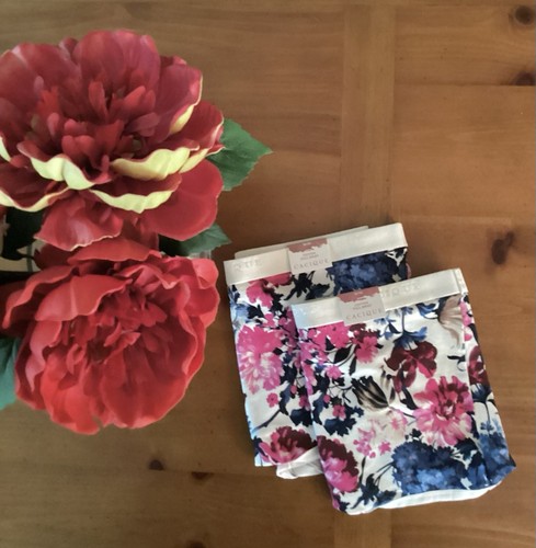Lane Bryant CACIQUE Cotton Panty 18/20 Full Brief Lot 2 White Pink Blue Floral