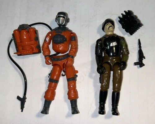 Lot of 1 Vintage G.I. Cobra Major Bludd  and Barbecue with accessories - READ