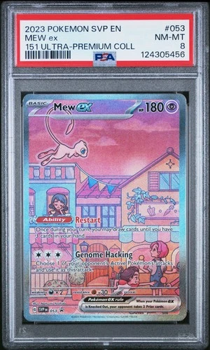 2023 POKEMON SVP EN-SV BLACK STAR PROMO 151 ULTRA-PREM COLL #053 MEW EX PSA 8
