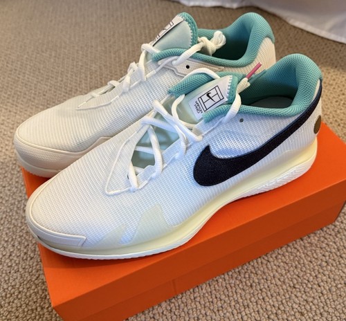 Size 10.5 NikeCourt Zoom Vapor Pro HC White Armory Navy Be the 1 Alcaraz Tennis - Picture 2 of 9