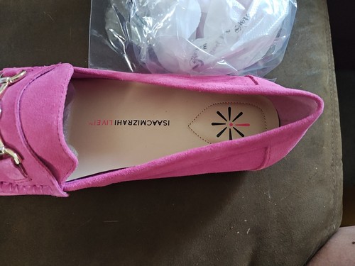 Isaac Mizrahi Annie Pink Horse Bit Detail Driving Moccasin Sz 10M - Picture 5 of 10