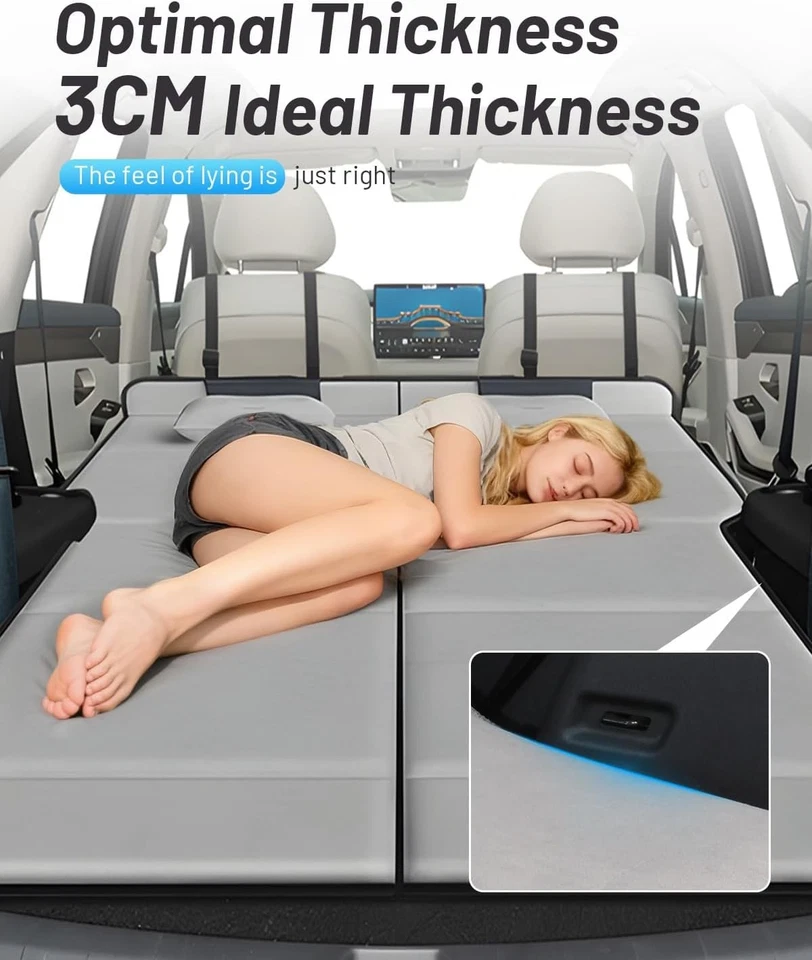 Colchón de coche gris inflable sin 2 almohadas para RAV4 2019-2024 para SUV Foto 3 de 4