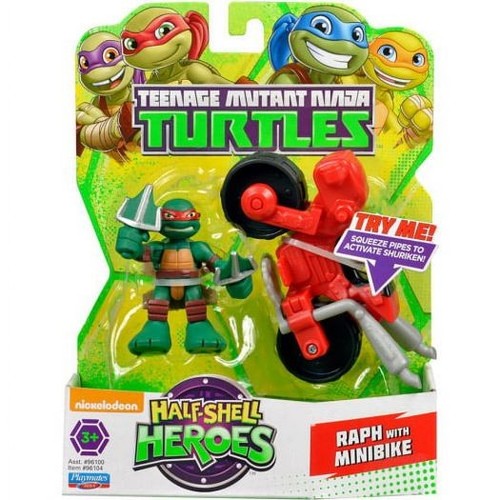 Teenage Mutant Ninja Turtles Half-Shell Heroes - Raph with Mini Cycle (2015) Pla - Bild 2 von 4