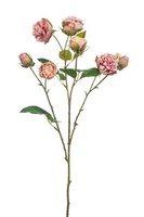 Artplants Kunst Zweig Kohl-Rose Truvol, Rosa, 65Cm