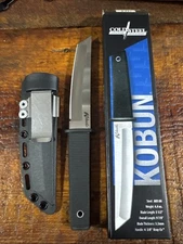 Cold Steel Kobun Fixed Knife 5.5" AUS8A Steel Tanto Blade Black Kray-Ex Handle