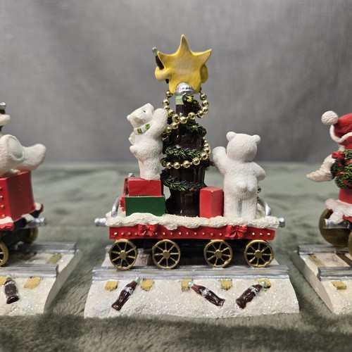 Juego de tren Coca Cola Polar Bear Express Bradford Exchange 2003 3 piezas usado en excelente estado - Imagen 6 de 13