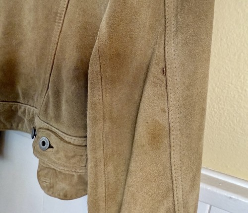 Vintage Gap Suede Trucker Jacket S Women’s 1999 Tan Beige Suede - Bild 9 von 10