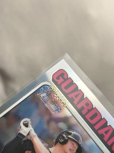 2024 Topps Heritage High Number Cromo Argento /225 Kyle Manzardo Cleveland RC - Foto 5 di 6