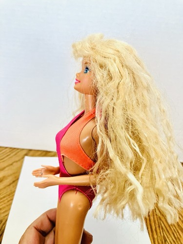Barbie 1989 Wet N Wild Fashion Doll Small Crack In Neck #4103 Read Mattel - Picture 11 of 13