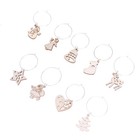  18 Pcs Glass Charms for Drinks Wine Glasses Pendants Recognized Rings