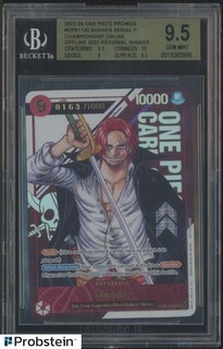 2022 24 One Piece Promos OP1120 Shanks Serial P Champsp Regional Winner BGS 9.5