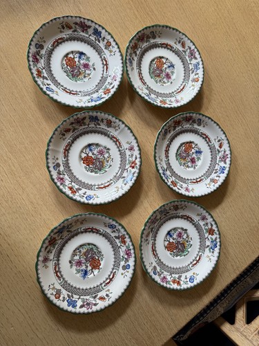 Chinese Rose, Spode Copeland, England, 6 Stück Untertasse für Suppentasse TOPP