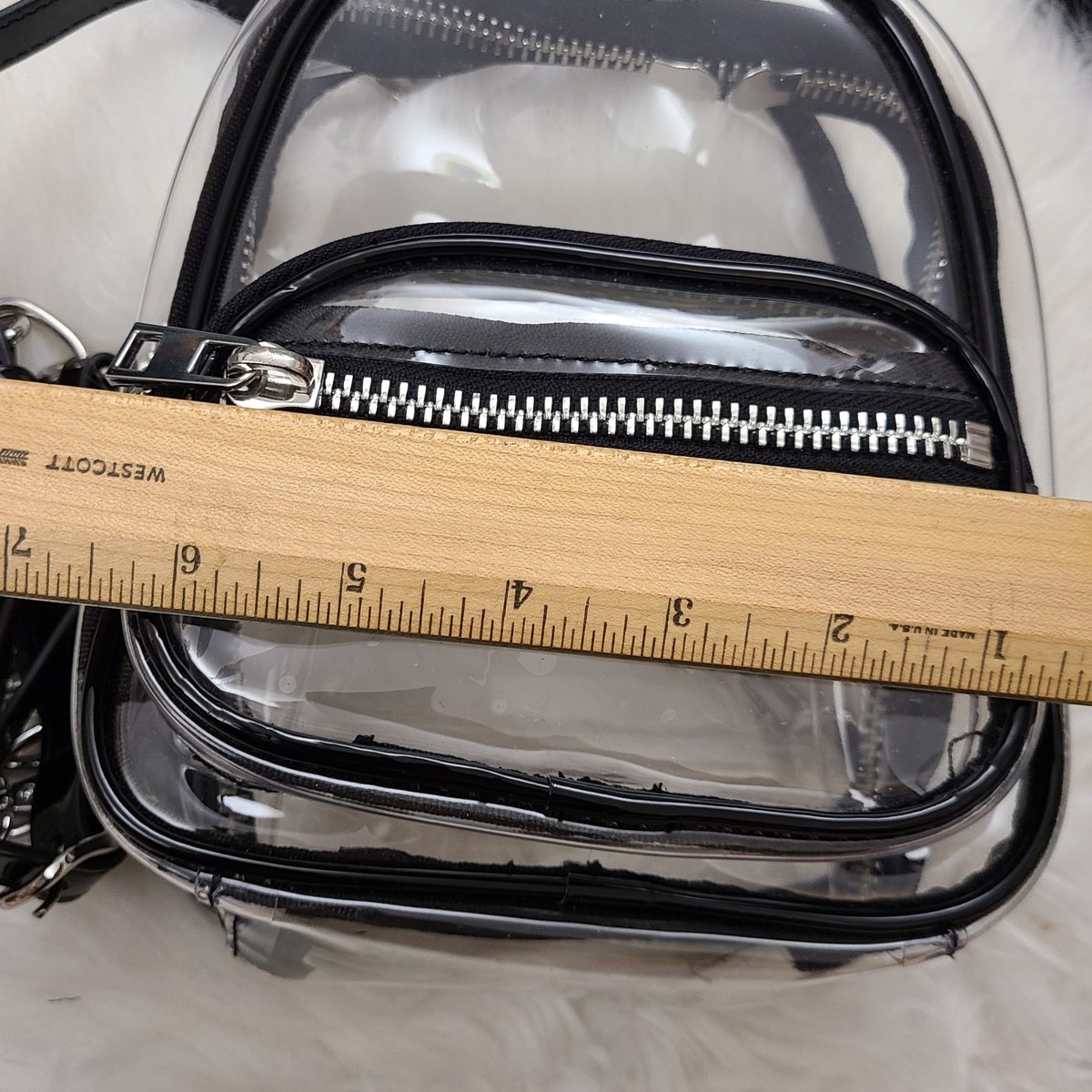 New Urban Outfitters UO Clear Backpack Stadium Bag Urban Outfitters Backpack Clear | eBay main image 4