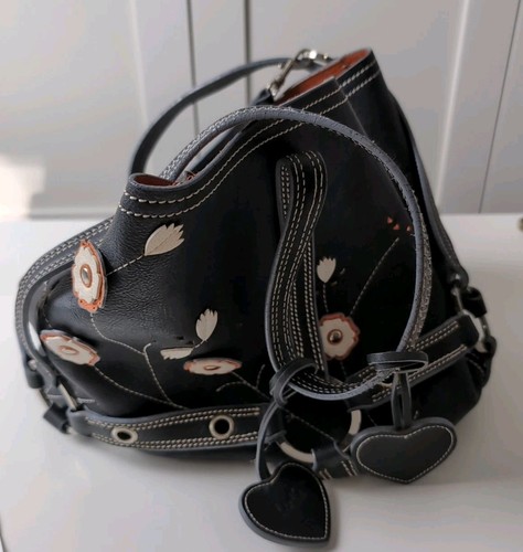 luella charcoal applique flower tote bag dark blue Daira Tote heart - Bild 7 von 8