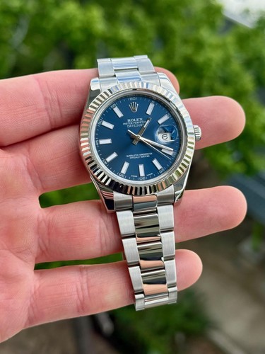 Rolex Datejust II 116334 Blue Dial 41mm Oyster Bracelet - No b...