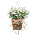 2024 Spring Flower Basket Door Decoration with Simulated Daisy Garland