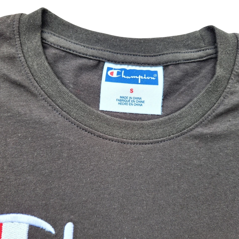 Conjunto de 2 camisetas Champion Girl negras/rojas bordadas con logotipo de escritura para niños talla S Foto 2 de 2