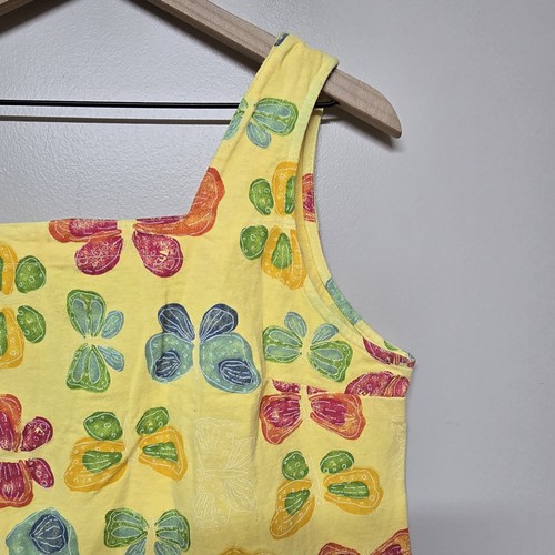 FRISCHE PRODUKTE gelb lackiertes Schmetterlinge Jersey Tank SONNEN Kleid 100% Baumwolle Gr. XL - Bild 2 von 8