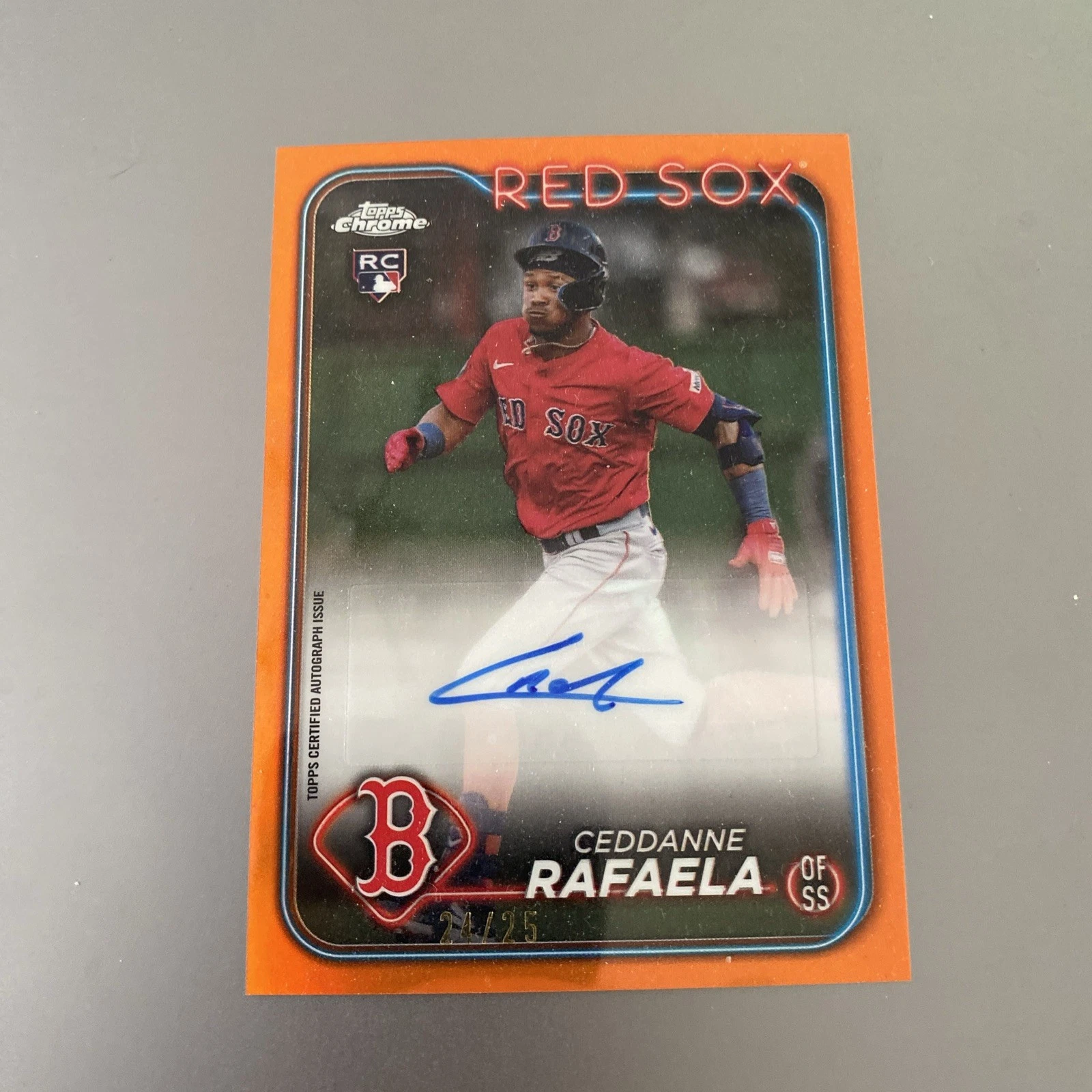 2024 Topps Chrome Update CEDDANNE RAFAELA Orange Auto 24/25 RC