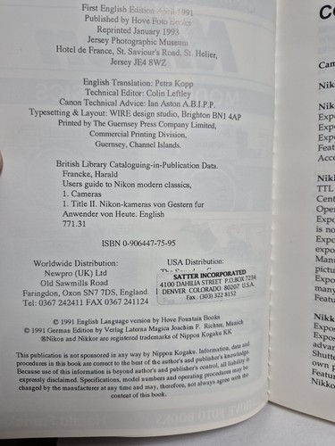 Nikon Modern Classics, guía completa del usuario, edición 1993, por Harald Francke - Imagen 9 de 11