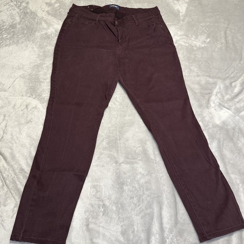 Lot (3) Old Navy Rockstar Jeans Womens 16 Mid Rise Skinny White Gray Burgundy - Picture 2 of 21