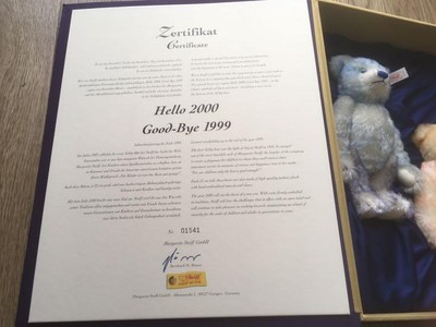 Steiff Teddy Bear Hello 2000 Good-Bye 1999 Limited Edition