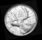 196425¢ silver coin in a paper flip