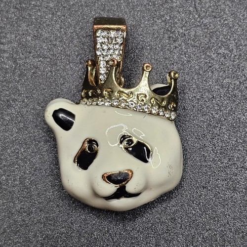 Gekrönter König Panda Anhänger Büste unten - Bild 3 von 3