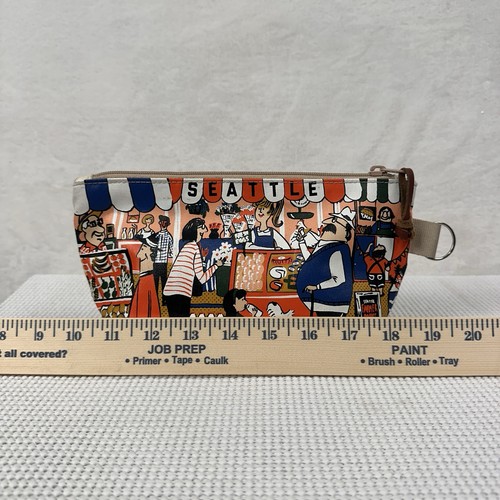 Vintage pencil Cosmetic bag Seattle farmers market - Picture 11 of 13