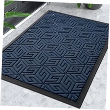  Doormat Outdoor Entrance 29.5x17, All-Weather Waterproof 29.5x17 Inch Blue