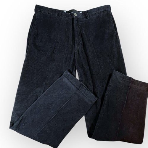 Mens Pants Corduroy Preppy Casual Blue 38x32 Old Money Academia Haggar Cords - Picture 3 of 9