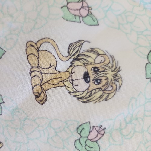 Vintage 1992 Precious Moments Fitted Crib sheet Baby Animals Lion, Giraffe Cute - Picture 5 of 8