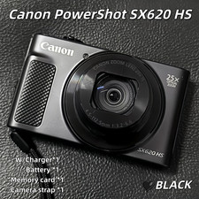   Canon PowerShot SX620 HS Black 20.2MP 25x Optical Zoom Compact Digital Camera