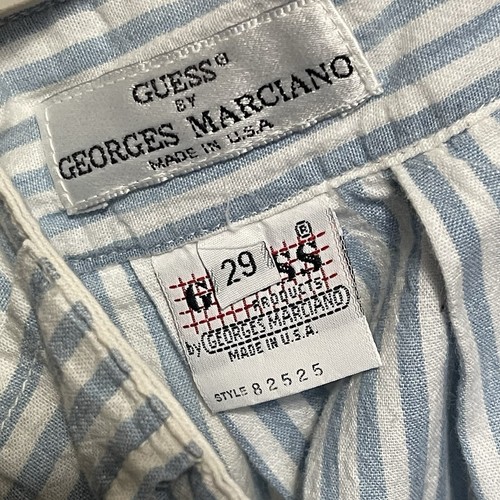Vintage Guess by Georges Marciano Plissee Midi Rock Gr. 29 gestreift bescheiden USA - Bild 3 von 6