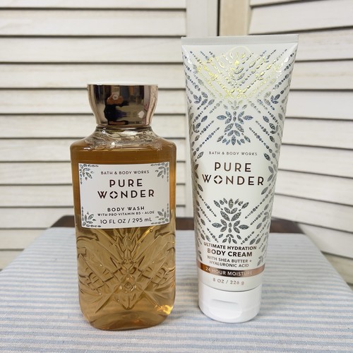 Bath and Body Works 2-teiliges Set PURE WONDER Duschgel & Körpercreme NEU KOSTENLOSER VERSAND