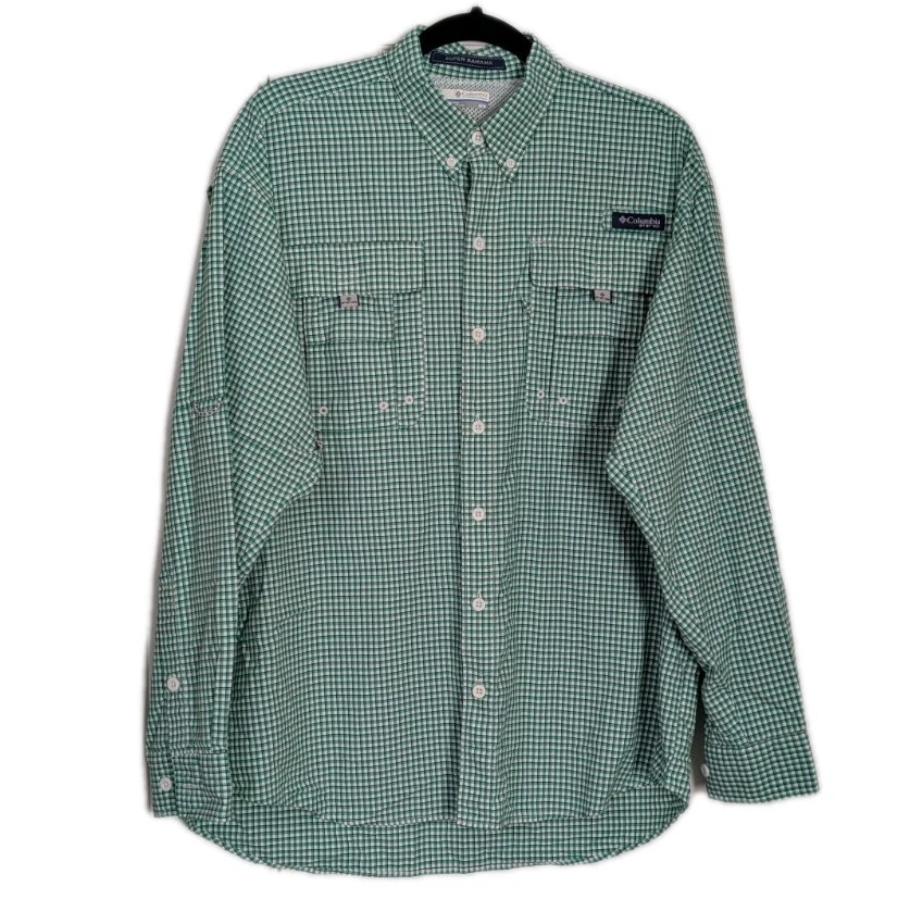 Chemise Columbia PFG Omni-Shade Homme - 3XT - Vert Plaid - Manches Courtes