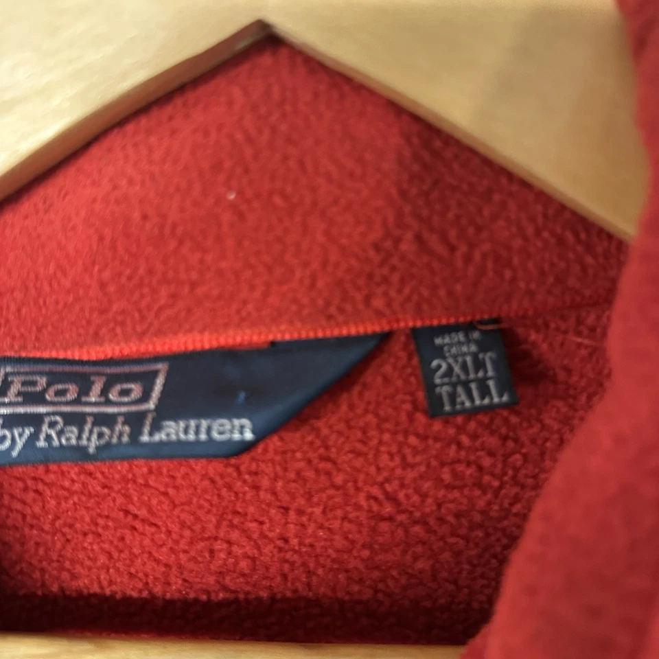Ralph Lauren ☼ Suéter Chaleco Cremallera Rojo 2XLT  Foto 3 de 3