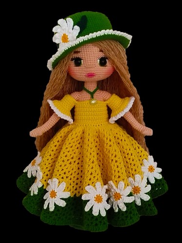 Flower Doll Handmade Crochet Unique Toy Home Decor , Crochet Doll, amigurumi USA - Picture 42 of 45