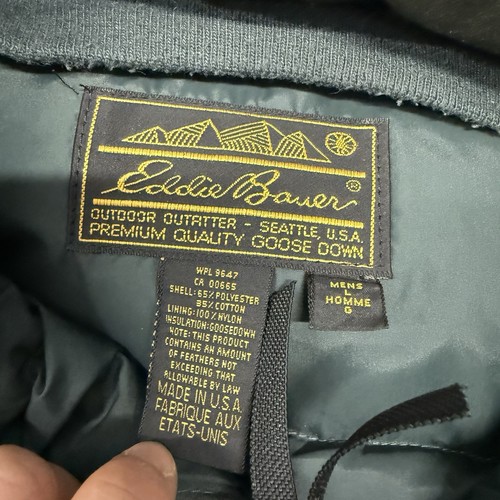 Eddie Bauer Ridge Line Goose Down Parka Jacket Mens Large Brown - Picture 3 of 6