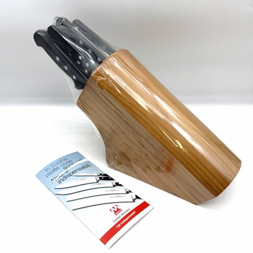 Bloque De Madera Con N.6 Cuchillos Montana Modelo "Los Imprescindibles" NUEVO - Imagen 1 de 6