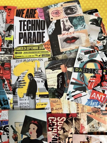 50er Set Magazin Collage Kunst Anarchie Pop Art Aufkleber Wasserflasche Laptop Pop - Bild 4 von 13