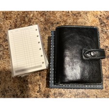 Filofax Malden Pocket Leather Organizer in Bl...