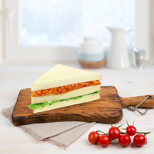 2 Pcs Sandwich Model Decorative Models Faux Simulation Artificial Bread Prop - Picture 8 of 12