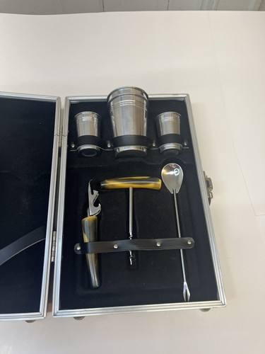 Vintage tragbarer Reise Schnaps Hartschalenkoffer gebraucht - Bild 3 von 14