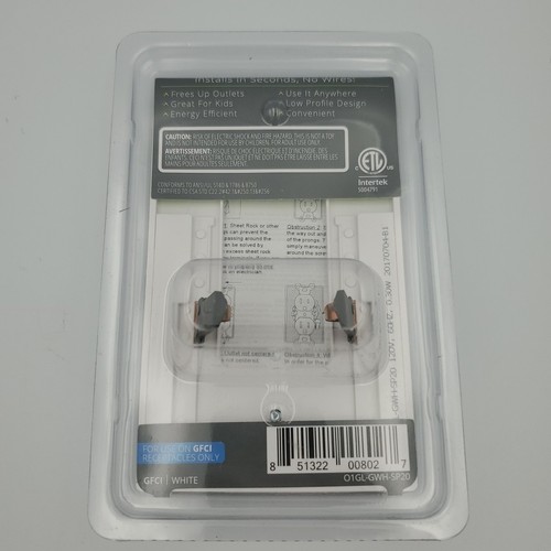 SnapPower GuideLight 2 PLUS 1-Gang GFCI Wall Plate, White O1GL-GWH-SP20 - Picture 2 of 2