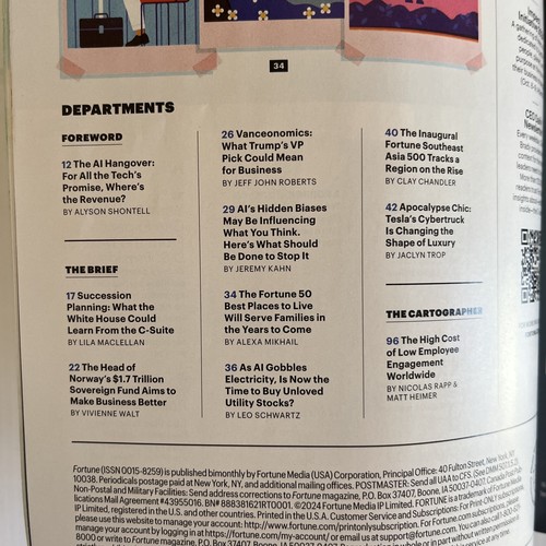 Fortune Magazine Aug / Sept 2024 - Global 500; The World's Largest Co. Ex-Lib - Picture 7 of 10