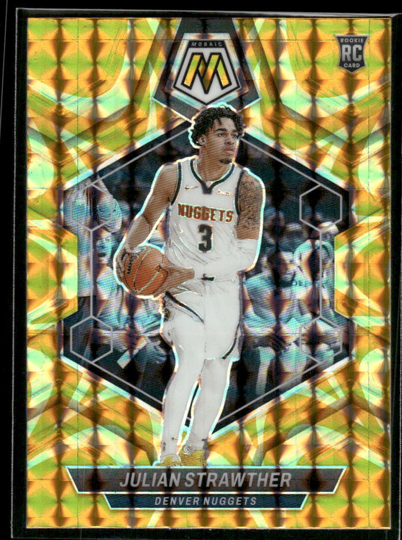 2023-24 Panini Mosaic #214 Julian Strawther Reactive Yellow