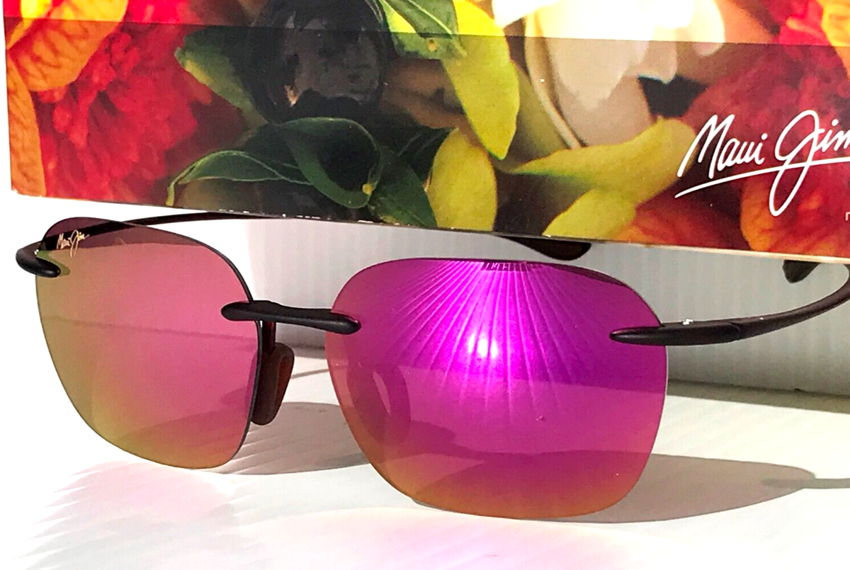 NEW Maui Jim KOMOHANA Matte Black POLARIZED Maui Pink Small  display picture 2