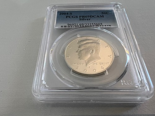 2004-S SILVER KENNEDY HALF DOLLAR PCGS PR69DCAM - Picture 2 of 4